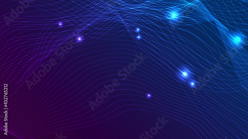 Abstract futuristic smooth shiny waves background