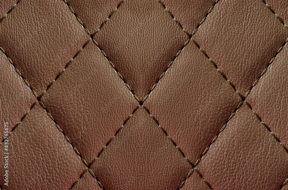 Artificial leather brown color.