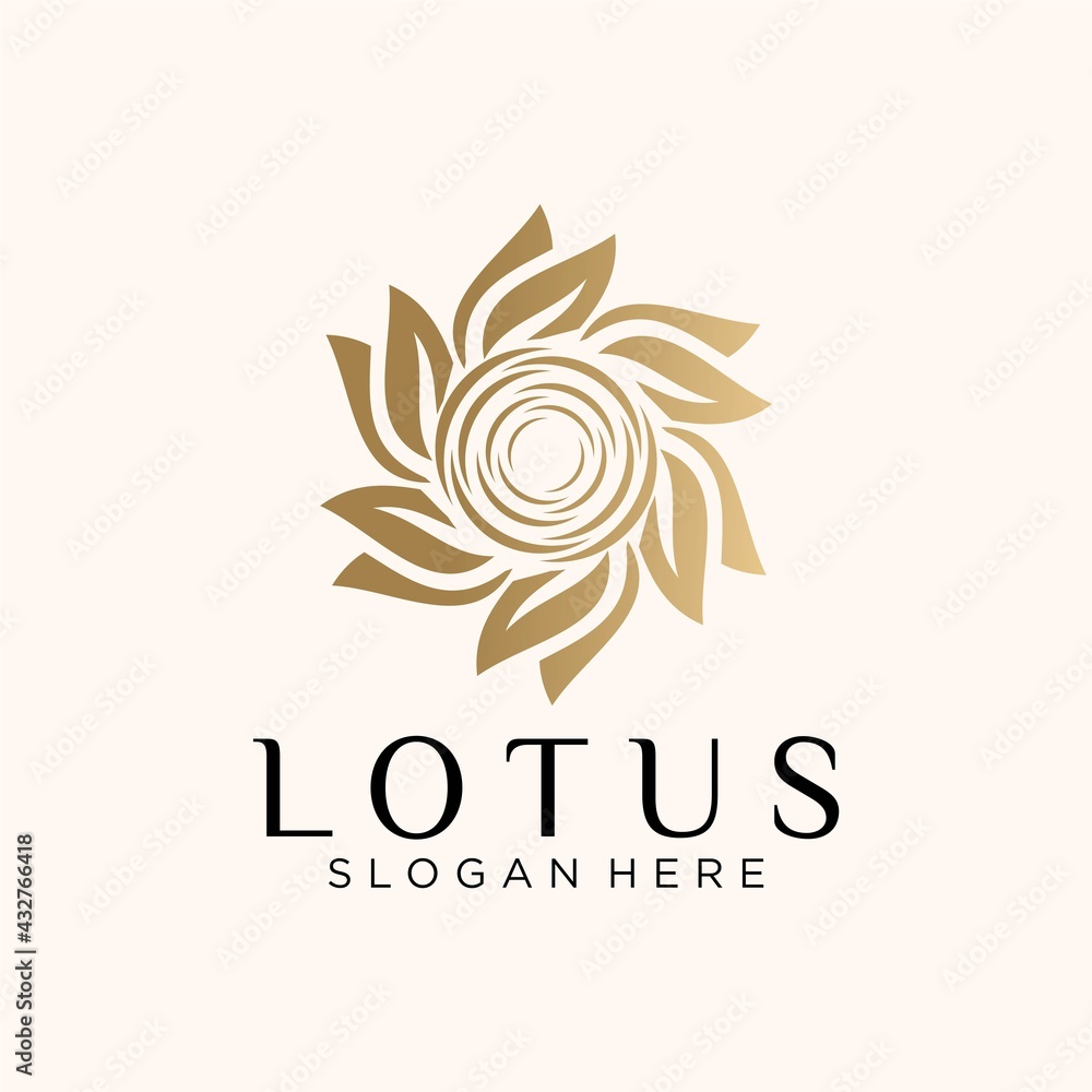 Abstract nature flower logo design, Collection of nature flower logo designs golden floral logo Abstract nature flower logo design, Collection of nature flower logo designs golden floral logo