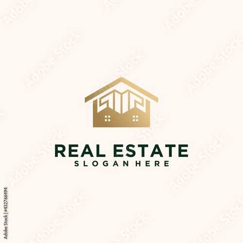Architect home logo, of architectural design and industrial construction