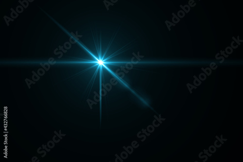 ฺBeautifullens flare effect on black background