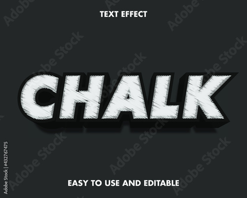 chalk text effect easy use editable