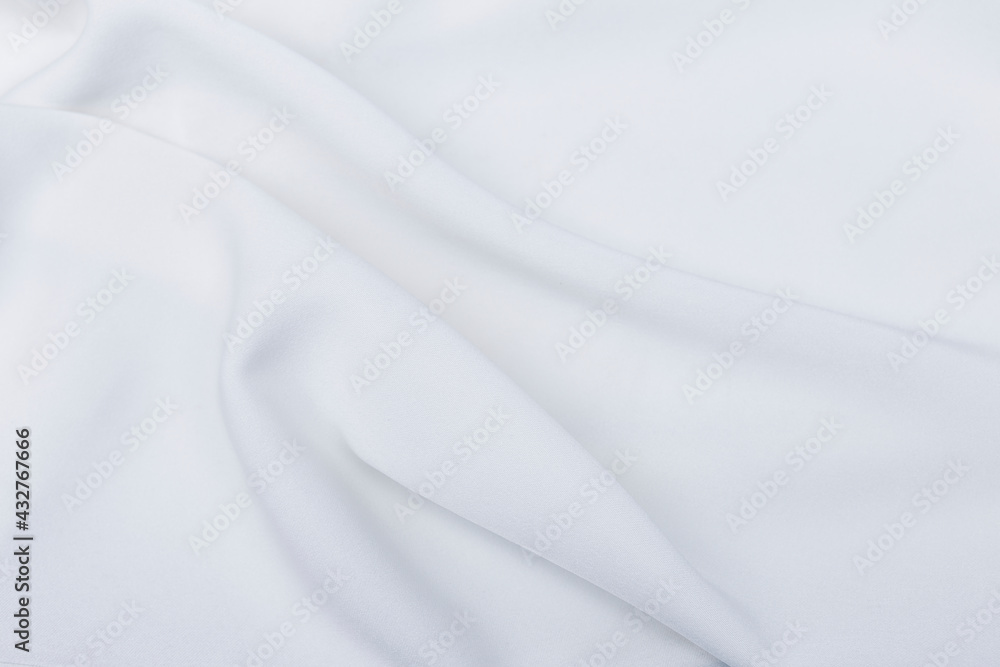 White fabric background, blank white soft fabric pattern background