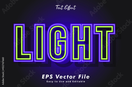 neon light text effect editable easy use typography effect