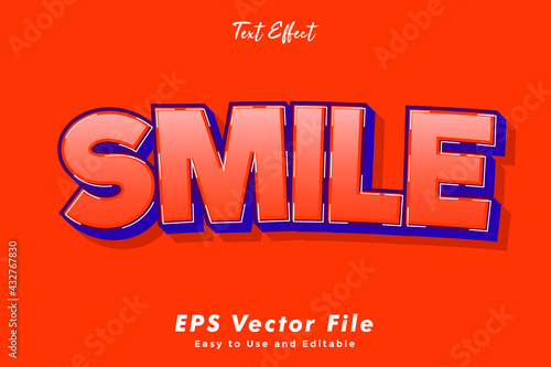 smile text effect typography effect