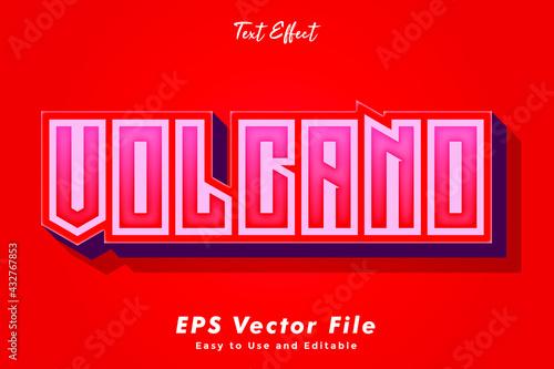 volcano text effect typography effect