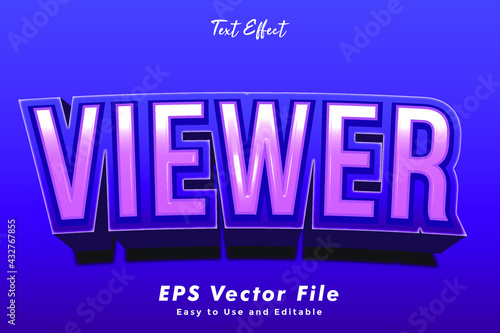 viewer text effect editable typography effect