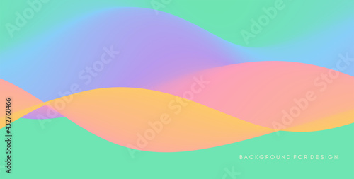 Abstract wavy background with modern gradient colors. Trendy liquid design. Modern pattern. Vector illustration for banners  flyers and presentation.