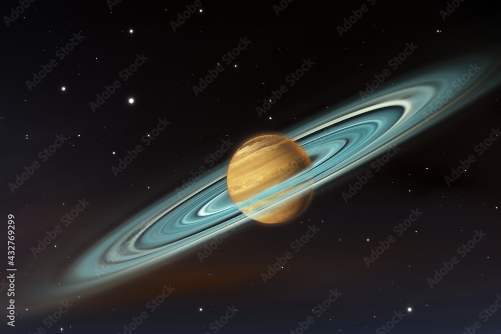 The ringed Exoplanet or Extrasolar planet in deep space
