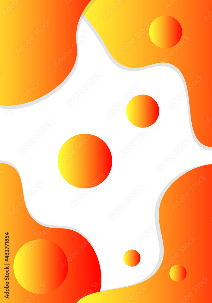 modern cover template design on abstract gradient geometric elements background. Layout for flyer, party poster or brochure. Abstract background of smooth liquid shapes. Vector