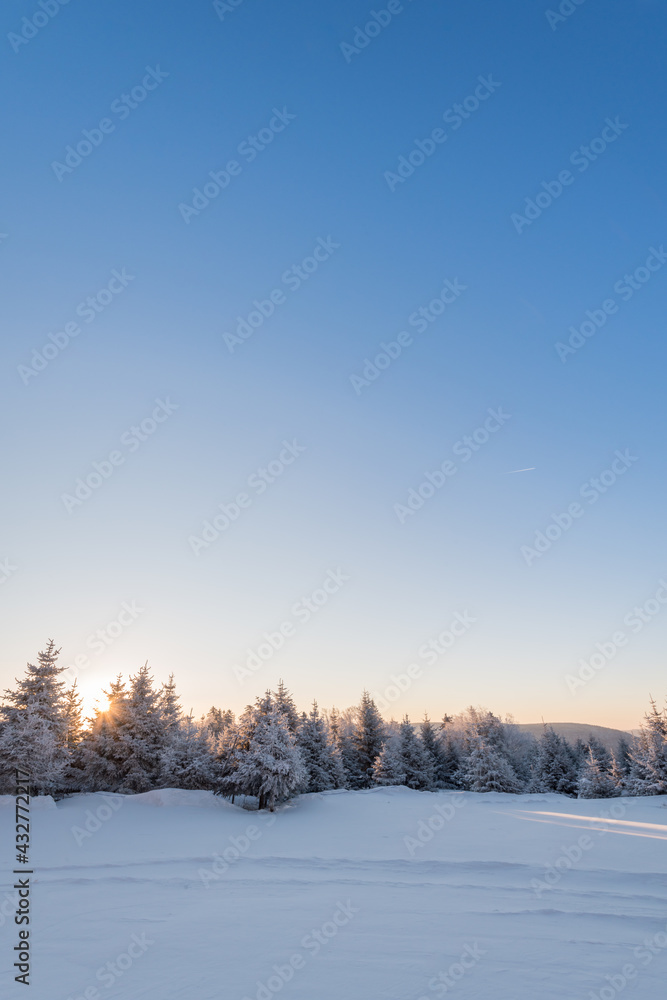 Snow and rime in winter in Changbai Mountain, Jilin Province, China Snow and rime in winter in Changbai Mountain, Jilin Province, China
