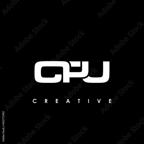 CPU Letter Initial Logo Design Template Vector Illustration