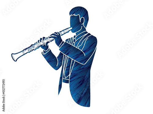Clarinet Musician Orchestra Instrument Graphic Vector