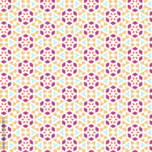 Beautiful abstract seamless colorful pattern. Use for greeting card, Cloth, Decoration invitation to a wedding, Birthday, Party and other Holidays. Arab, Indian ornament. Vector illustration. EPS 10