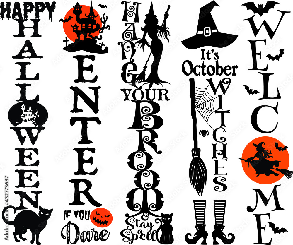 Happy Halloween Elements and Signs