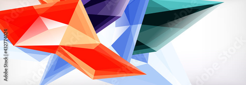 Vector 3d triangles and pyramids abstract background for business or technology presentations, internet posters or web brochure covers