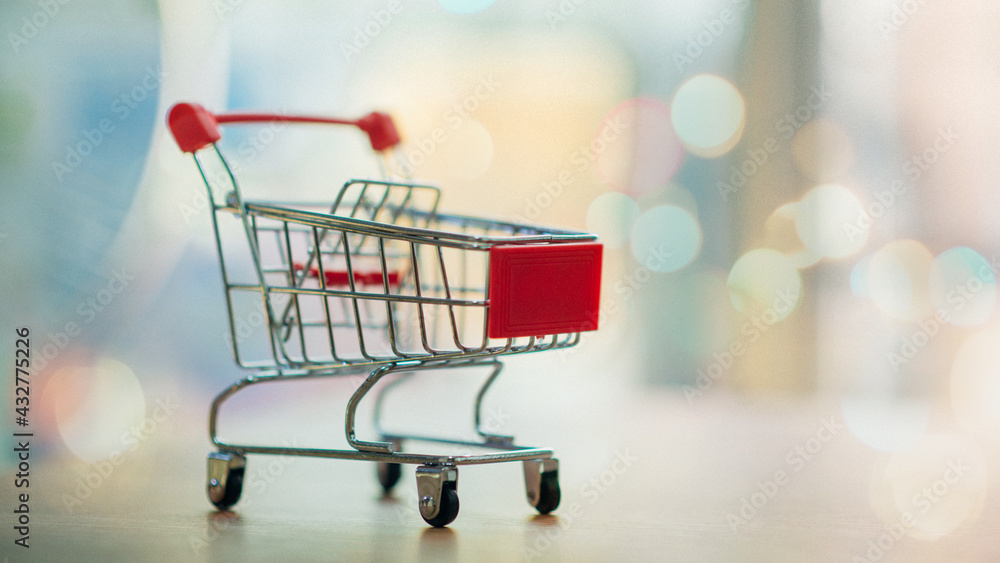trolley shopping cart, shopping concept, and symbol shopping.
