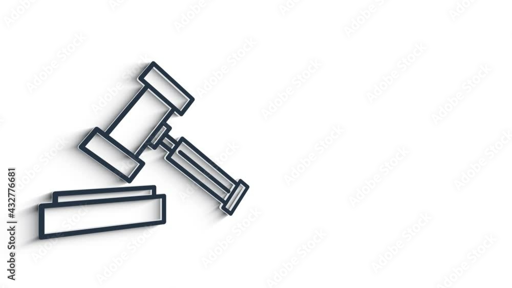 Court of law 3D shadow icon . Balance scale sign. Motion graphics. Court of law 3D shadow icon . Balance scale sign. Motion graphics.