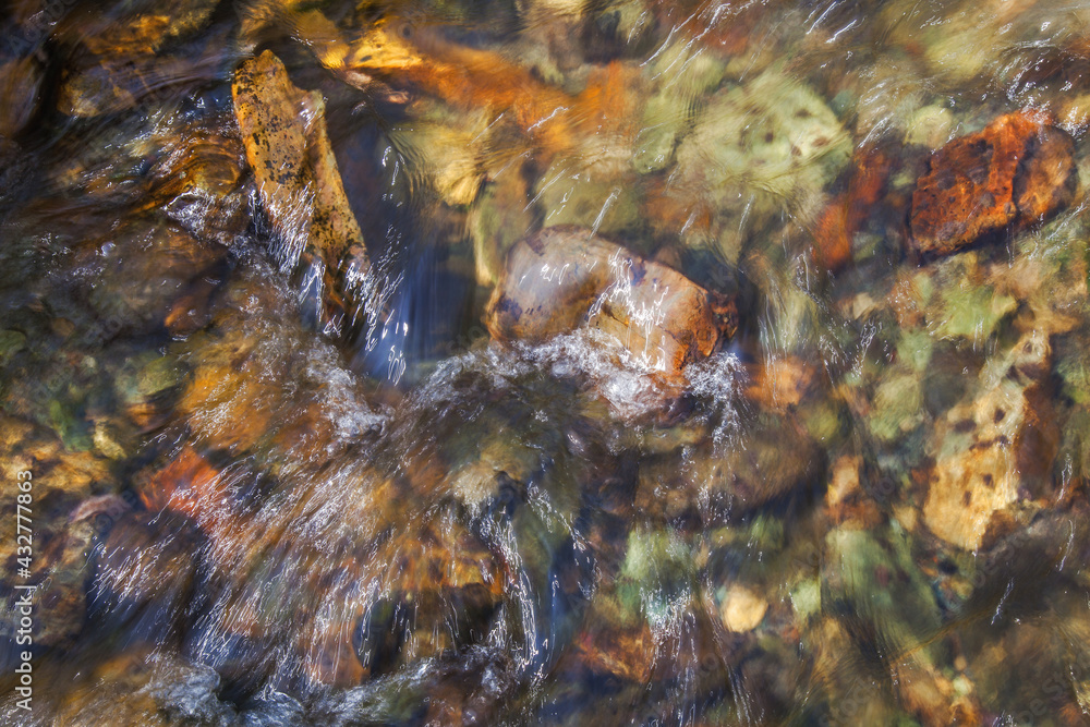 Natural background, the stones at the bottom of the creek. Clean stream. Natural background, the stones at the bottom of the creek. Clean stream.