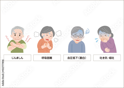 アナフィラキシーのイラスト