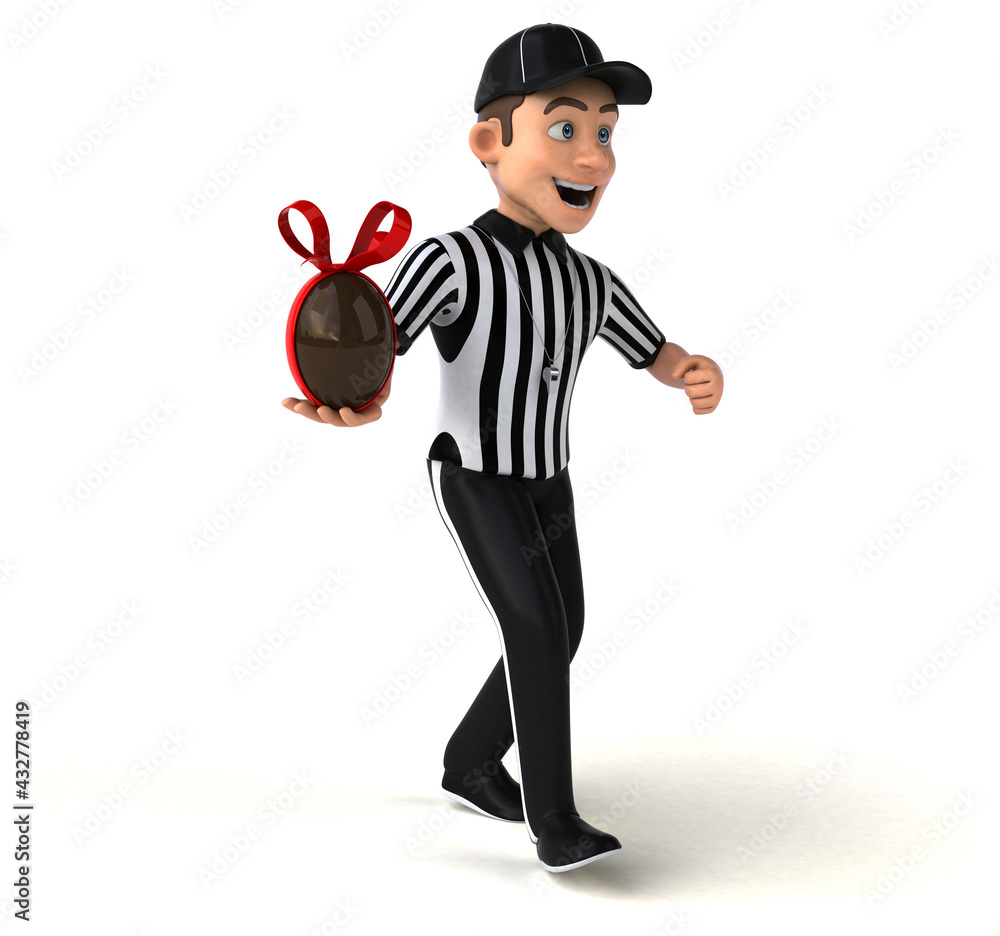 Fun 3D Illustration of an american Referee Fun 3D Illustration of an american Referee