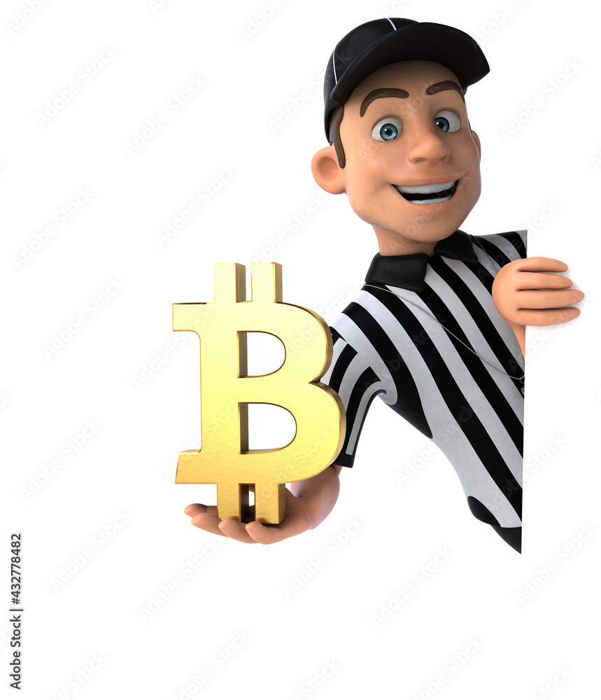 Fun 3D Illustration of an american Referee Fun 3D Illustration of an american Referee