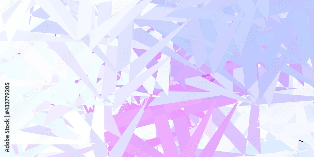 Fototapeta premium Light purple vector layout with triangle forms.
