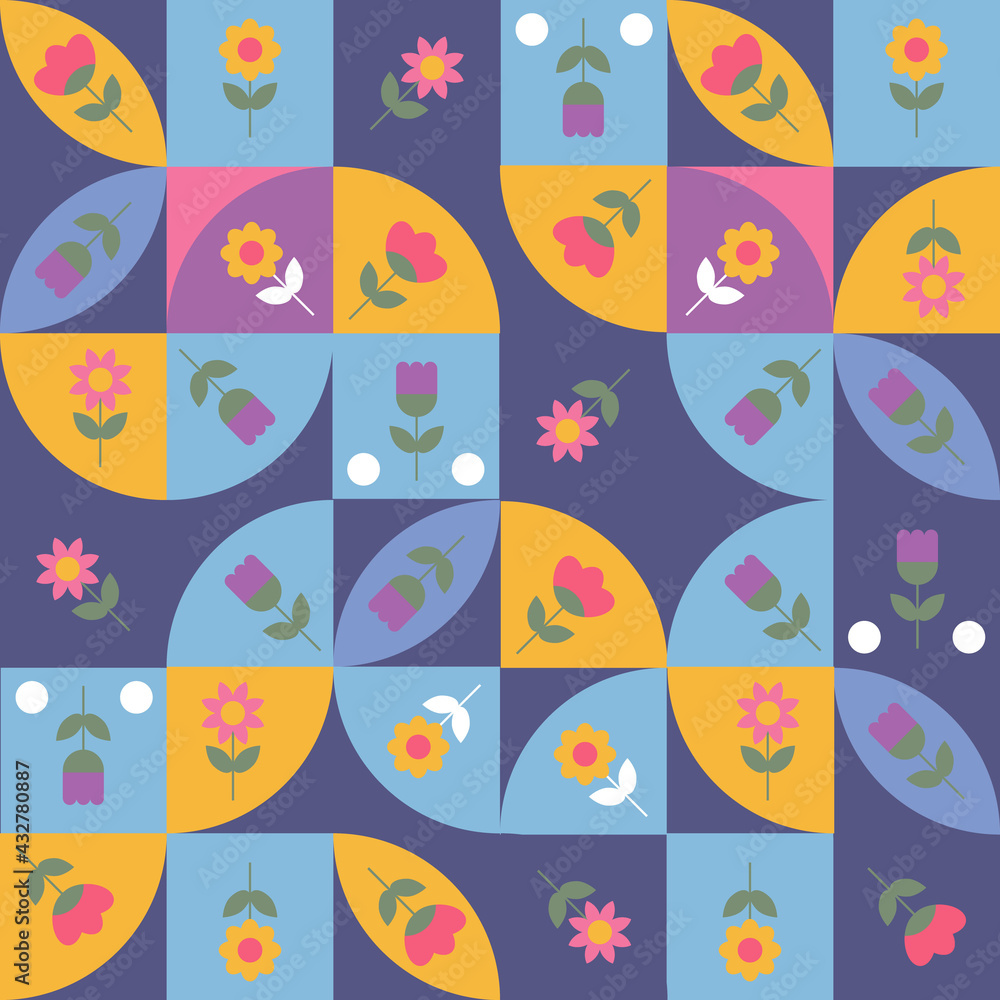 Flat scandinavian design pattern. - Vector. Flat scandinavian design pattern. - Vector.