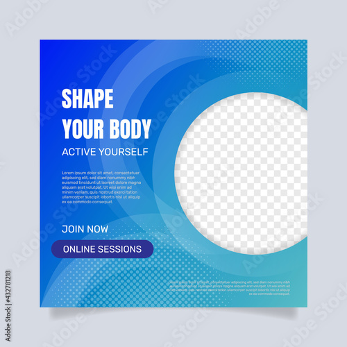 Sport at home banner template. -  Vector.