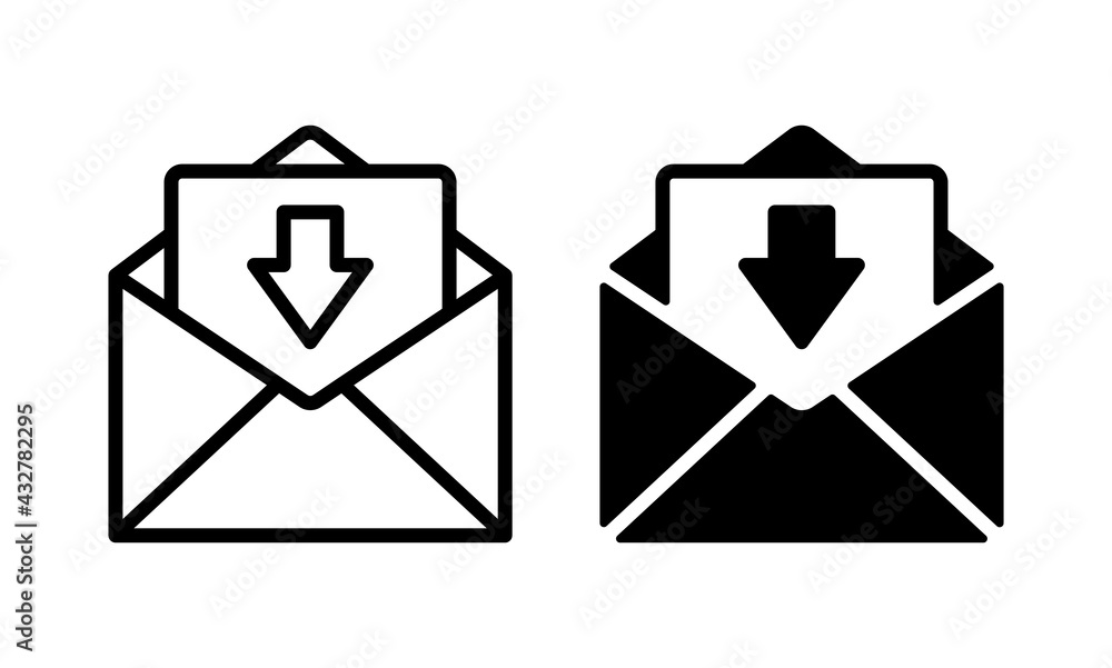 Mail icon vector. E-mail symbol vector Mail icon vector. E-mail symbol vector