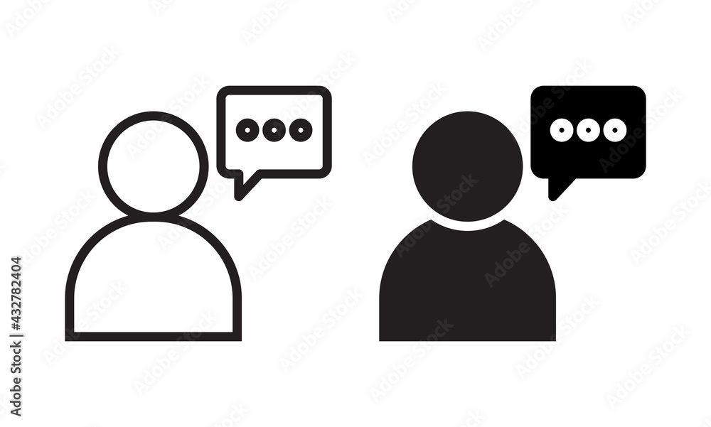 Chat, speak sign, talk icon vector Chat, speak sign, talk icon vector