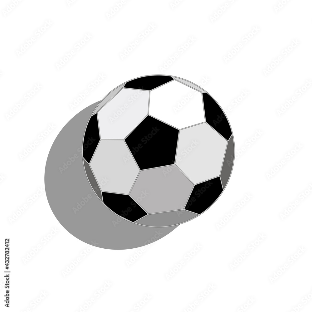 Soccer ball illustration in flat style. Clean graphic design. Minimal illustration. Soccer ball illustration in flat style. Clean graphic design. Minimal illustration.