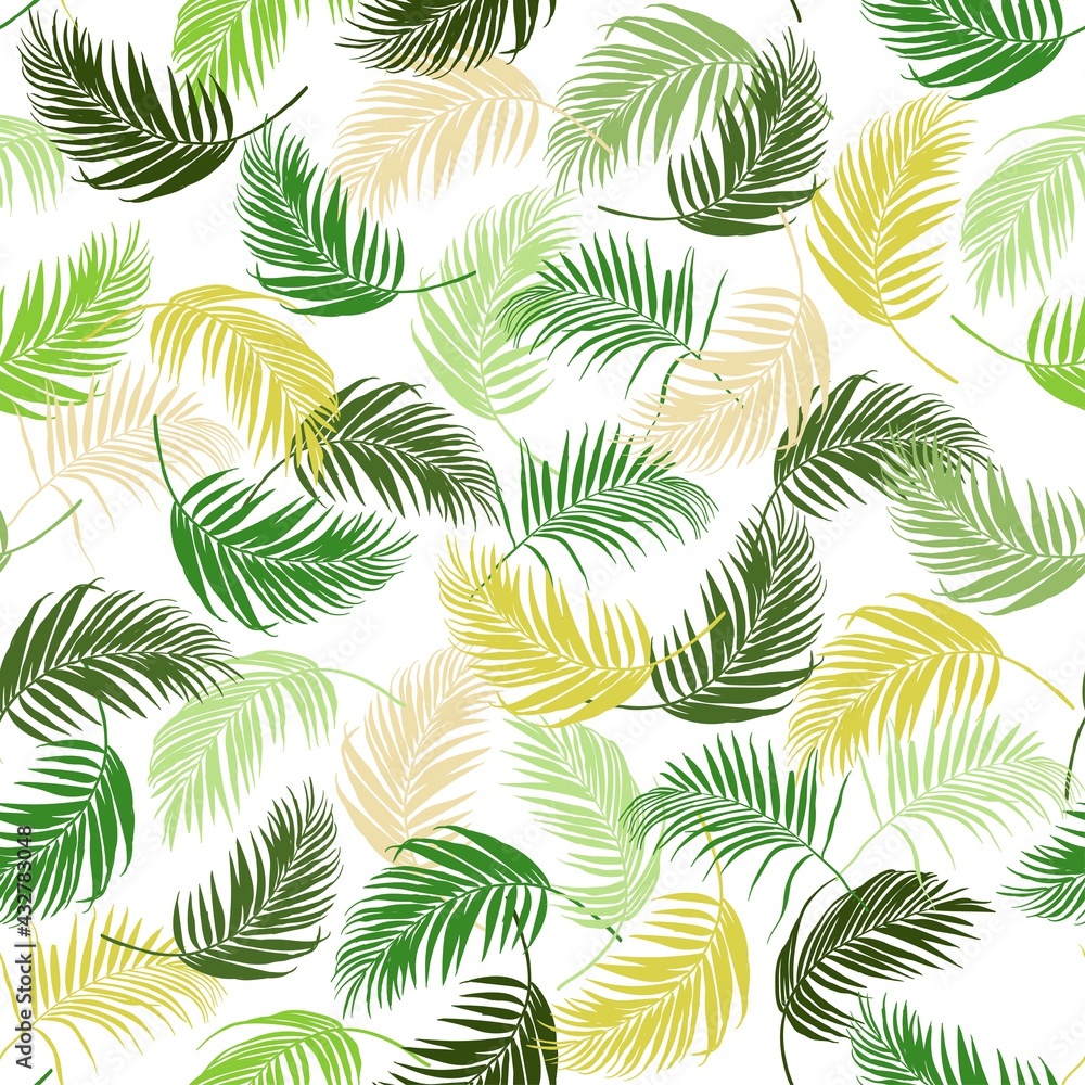 Hand drawn colorful leaves seamless pattern,for decorative,fashion,fabric,textile,apparel or all print
