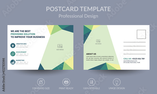 Creative corporate business Modern postcard EDDM design template
