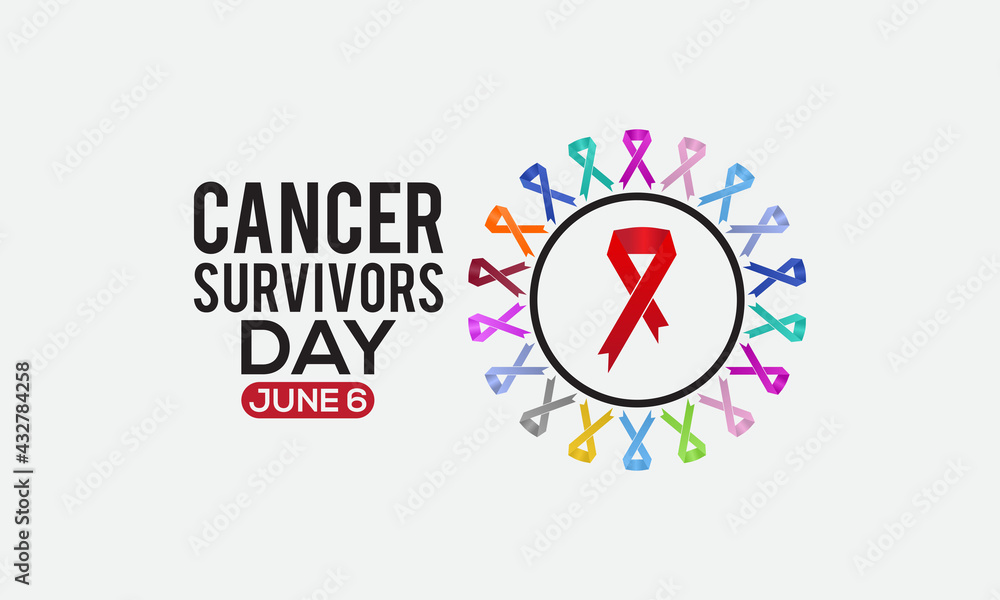 Cancer Survivors Day Awareness Concept Observed on June 6 Every Year. Cancer Survivors Template for background, Banner, Poster, Card Awareness Campaign. Cancer Survivors Day Awareness Concept Observed on June 6 Every Year. Cancer Survivors Template for background, Banner, Poster, Card Awareness Campaign.