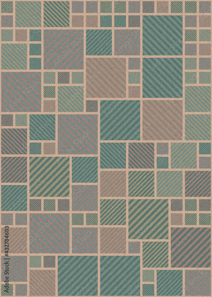 Fototapeta premium Abstract Geometric Pattern generative computational art illustration