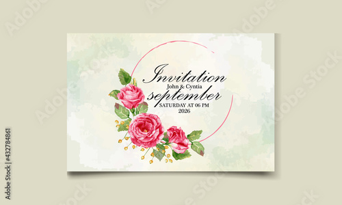 Watercolor Floral Wedding Card Set