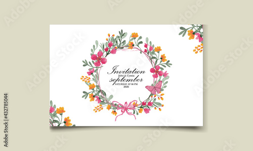 Watercolor Floral Wedding Card Set