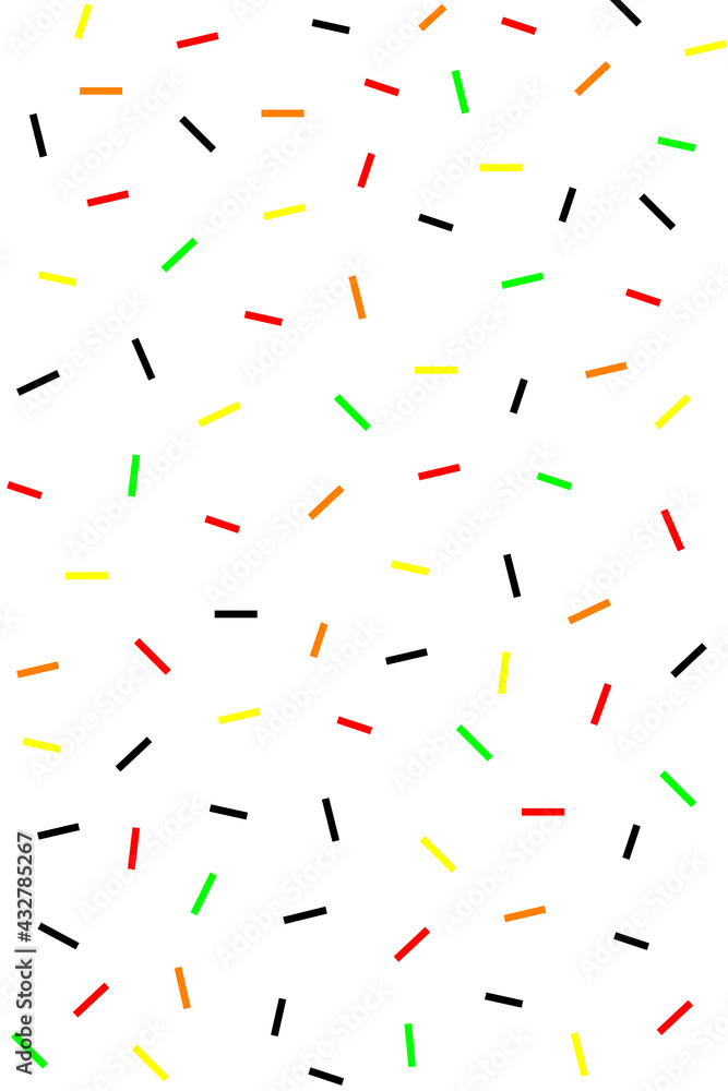 Colorful sprinkles pattern with white background theme
Colorful sprinkles pattern with white background theme