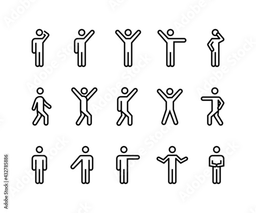male icon vector. human full body, standing man icons button, vector, sign, symbol, logo, illustration, editable stroke, flat design style isolated on white linear pictogram
