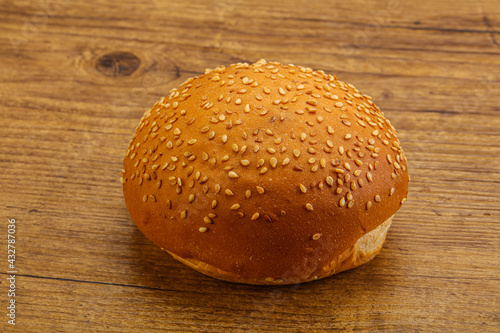 Burger bun with sesame seeds
