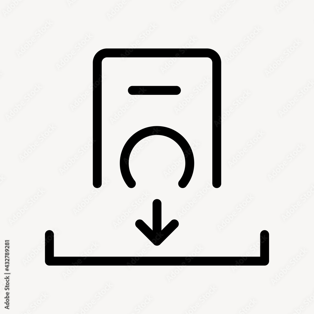 Deposit line icon financial symbol Deposit line icon financial symbol