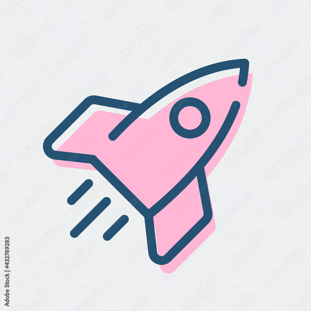 Rocket icon startup business symbol Rocket icon startup business symbol