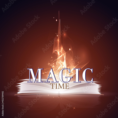 Open magic book