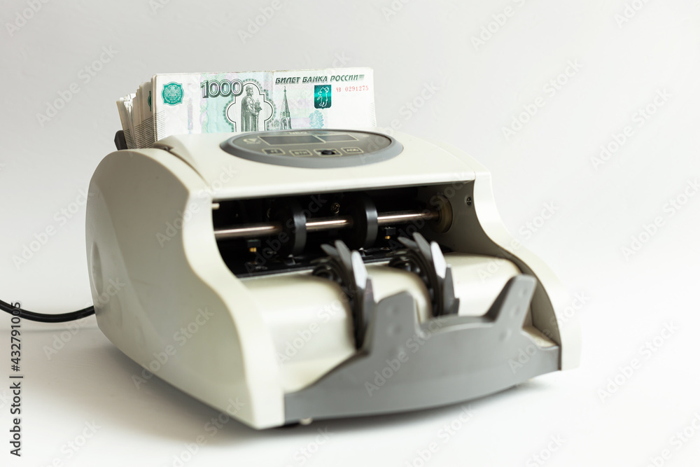 electronic currency counter isolated on white electronic currency counter isolated on white