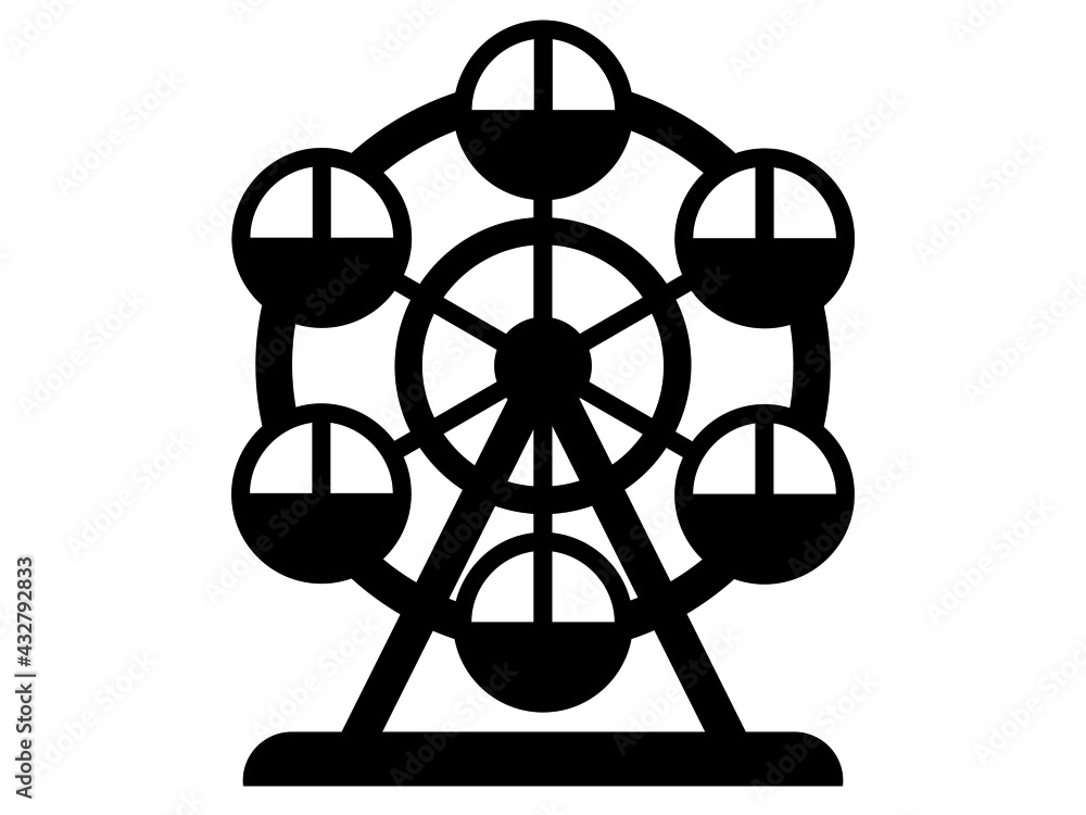 観覧車のシルエット素材 Stock Vector Adobe Stock 観覧車のシルエット素材 Stock Vector Adobe Stock
