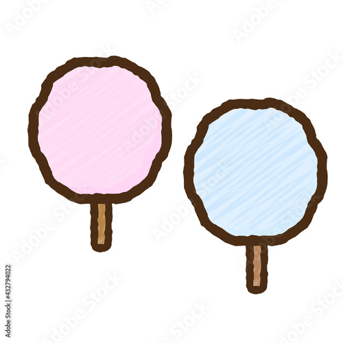 シンプルでかわいい綿あめのイラスト 手書き風