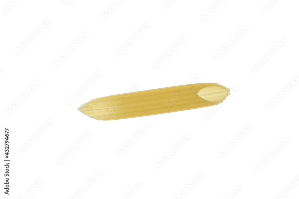 Uncooked raw pasta isolated on white background Uncooked raw pasta isolated on white background