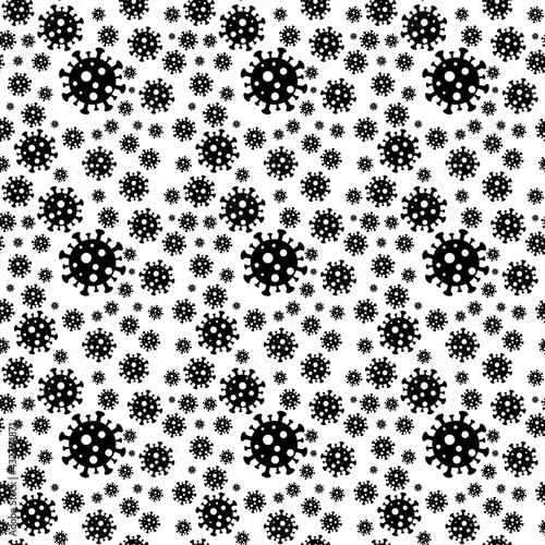Seamless pattern mosaic background in the form of viruses