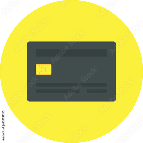 credit debit bank card vector icon, eps image